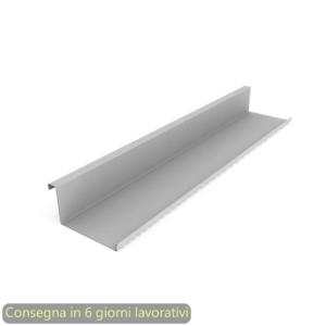 Marsupio per elettrificazione Artexport orizzontale sottopiano Grigio alluminio 60x12,8xh.6,3 cm - 3-BLAA0600-AA