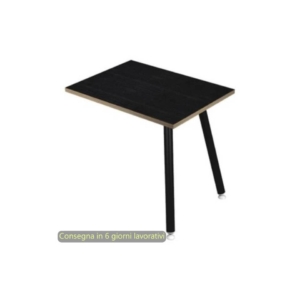Allungo reversibile per scrivanie Skinny Metal 60x80xh.74,4 cm gambe metalliche Nere Artexport piano Nero - 6417-DJA-8C-AQ