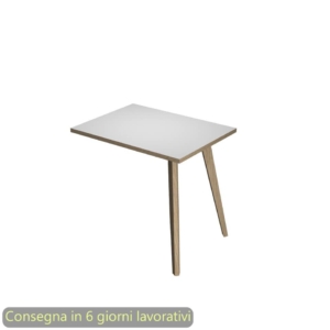 Allungo reversibile per scrivanie Woody 60x80xh.74,4 cm gambe Rovere Artexport piano Bianco - 6417-DKA-3C-AQ