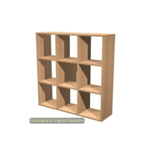 Libreria componibile Maxicolor - 9 caselle - 104x29,2xh.103,9 cm Artexport Faggio - 9MaxC/6