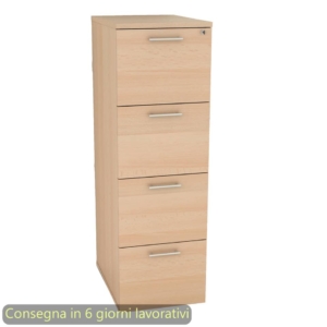 Mobile classificatore per cartelle sospese 4 cassetti + 1 serratura 49x55xh.141,2 cm Artexport Faggio