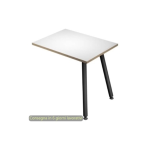 Allungo reversibile per scrivanie Skinny Metal 60x80xh.74,4 cm gambe metalliche Nere Artexport piano Bianco - 6417-DJA-3C-AQ