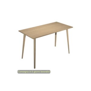 Tavolo alto Woody 180x80xh.105 cm con gambe Rovere Artexport piano Nero 6405-DKC-8C-AQ