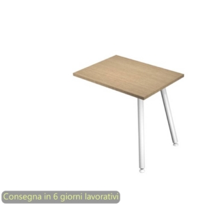 Allungo reversibile per scrivanie Skinny Metal 60x80xh.74,4 cm gambe metalliche Bianche Artexport piano Rovere - 6417-DJA-C-AN