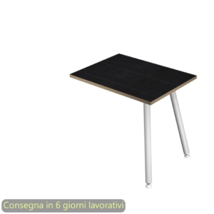 Allungo reversibile per scrivanie Skinny Metal 60x80xh.74,4 cm gambe metalliche Bianche Artexport piano Nero - 6417-DJA-8C-AN