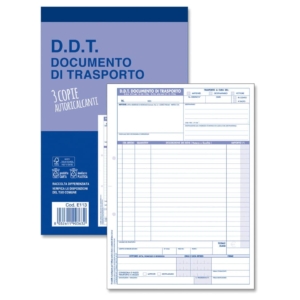Blocco DDT mittente - destinatario - vettore 50x3 copie - 21x30 cm 0113N