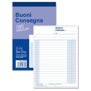 Blocco buoni di consegna 50x2 copie autoricalcanti - 15x20 cm - Z10584Z118487 (conf.3 blocchi)
