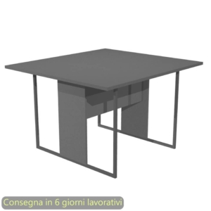 Tavolo riunioni 120x110xh.74,4 cm struttura metallo Antracite Blade Artexport piano Antracite - 424-T-AF
