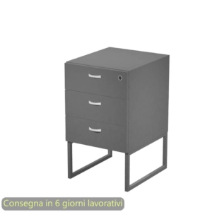 Cassettiera alta 3 cassetti Artexport Blade Antracite - supporto metallo Antracite - 41,5x50xh.72,2 cm - Montata - 419MET/T-AF