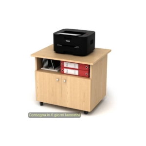 Mobile porta stampante su ruote 68x53xh.60 cm Artexport Noce chiaro CD-621/4