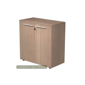 Armadio basso con ante in melaminico con serratura 82,8x43xh.81,4 cm Flora Artexport Noce arabis - 930-67/K
