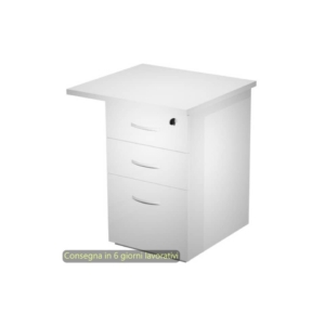 Cassettiera alta per scrivanie 2 cassetti + 1 classificatore 65x60xh.73 cm Flex Artexport Bianco - CA60+TOP65/3