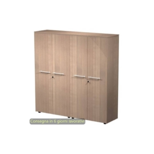 Coppia armadi medi con ante melaminico 162,8x43xh.158,2 cm Flora Artexport Noce arabis - 937C-73x2/K