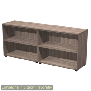 Coppia mobili bassi a giorno 180x45,3xh.75 cm Giunone Artexport Noce toscano - 230C-62_N