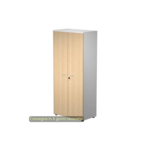 Mobile alto con serratura Presto 80x44xh.180 cm - struttura Grigia ante Rovere Artexport - 538-39-75M/C