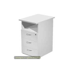 Cassettiera alta 1 vano + 3 cassetti con serratura 43x60xh.72 cm smontata Presto Artexport Grigio - 60025/9