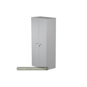 Mobile alto con ante con serratura 80x35xh.180 cm 3 ripiani Presto Artexport Grigio - 038-39-75M/9