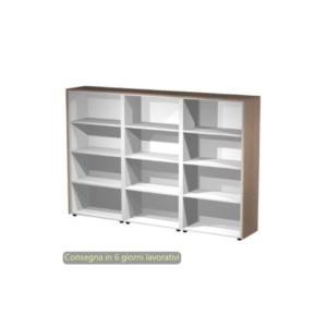 Composizione 3 mobili a giorno medi 162,8x43xh.158,2 cm Flora Artexport Noce arabis - 937T/K