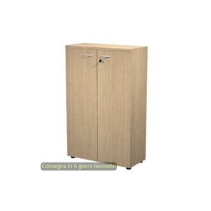 Mobile medio con ante con serratura 80x35xh.120 cm 2 ripiani Presto Artexport Rovere - 035-69M/C