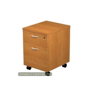 Cassettiera 1 cassetto+ 1 classificatore 41,8x52xh.59,5 cm con ruote montata Presto Artexport Noce chiaro - 60020/4