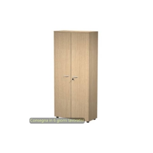 Mobile alto con ante con serratura 80x35xh.180 cm 3 ripiani Presto Artexport Rovere - 038-39-75M/C