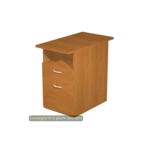 Cassettiera alta 1 vano a giorno + 1 cassetto + 1 file 43x80xh.72 cm smontata Presto Artexport Noce chiaro - 60023/4