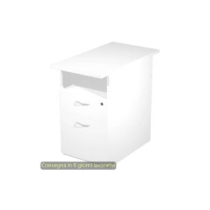 Cassettiera alta 1 vano a giorno + 1 cassetto + 1 file 43x80xh.72 cm smontata Presto Artexport Bianco - 60023/3
