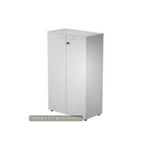 Mobile medio con serratura Presto 80x44xh.120 cm - struttura Grigia Artexport ante Grigie - 535-69M/9