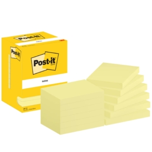 Foglietti Post-it® Canary Yellow 100% PEFC - 76x102 mm - 100 fogli/blocchetto - 657 CY (conf.12 blocchetti)