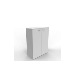 Armadio medio con ante battenti Grigio scocca Argento 90x45xh.123,2 cm linea Practika Quadrifoglio - ECEM90M-GR-AA-GR