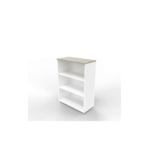 Armadio a giorno medio finitura cemento scocca Bianca 90x45xh.123,2 cm linea Practika Quadrifoglio - ECEM90G-CL-BA