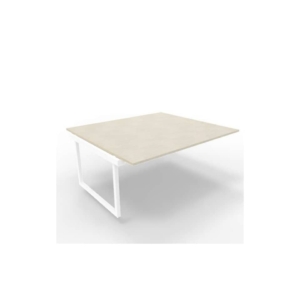 Postazione aggiuntiva bench cemento 180x160xh.75 cm gamba ad anello in acciaio Bianco Practika P2 ECBIA18-CL-I