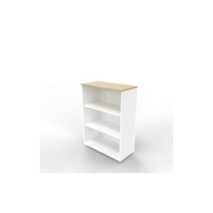 Armadio a giorno medio finitura Rovere scocca Bianca 90x45xh.123,2 cm linea Practika Quadrifoglio - ECEM90G-RK-BA