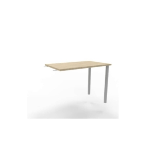 Dattilo scrivania sospeso piano Rovere 100x60xh.75 cm gamba sezione quadrata in acciaio Argento Practika ECDM100-RK-A