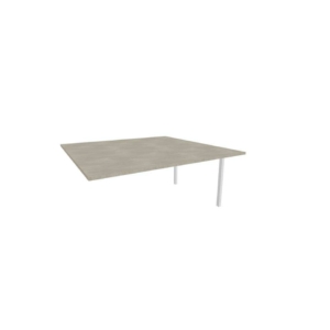 Postazione aggiuntiva bench cemento 160x160xh.75 cm gamba a ponte in acciaio Argento Practika P3 - ECBIC16-CL-A