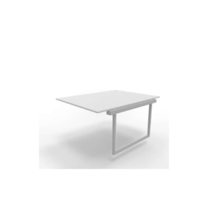 Postazione aggiuntiva bench piano Grigio 120x160xh.75 cm gamba ad anello in acciaio Argento Practika P2 ECBIA12-GR-A