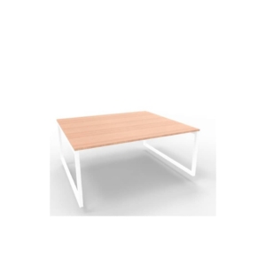 Bench piano Noce canaletto 180x160xh.75 cm gamba ad anello in acciaio Bianco linea Practika P2 - ECBEA18-NO-I
