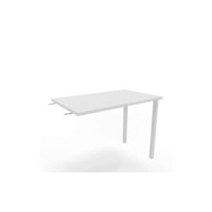 Dattilo scrivania sospeso piano Bianco 100x60xh.75 cm gamba sezione quadrata in acciaio Bianco Practika ECDM100-BA-I
