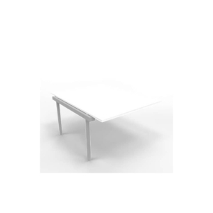 Postazione aggiuntiva bench piano Bianco 120x160xh.75 cm gamba a ponte in acciaio Argento Practika P3 - ECBIC12-BA-A