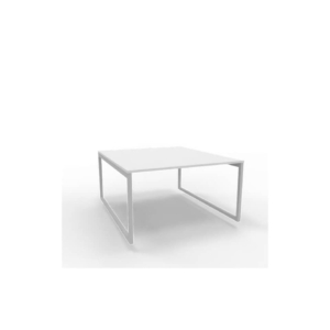 Bench piano Grigio 140x160xh.75 cm gamba ad anello in acciaio Argento linea Practika P2 Quadrifoglio - ECBEA14-GR-A