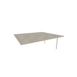 Postazione aggiuntiva bench cemento 180x160xh.75 cm gamba a ponte in acciaio Argento Practika P3 - ECBIC18-CL-A