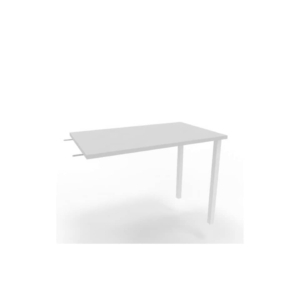 Dattilo scrivania sospeso piano Grigio 100x60xh.75 cm gamba sezione quadrata in acciaio Bianco Practika ECDM100-GR-I