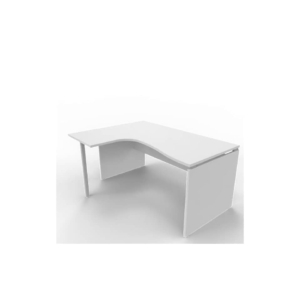 Scrivania angolare sinistra piano Grigio 160x120xh.75 cm fianco a pannello in melaminico Practika P4 ECSLP16S-GR-GR