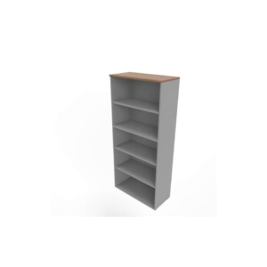 Armadio a giorno alto Noce canaletto scocca Argento 90x45xh.200 cm linea Practika Quadrifoglio - ECES90G-NO-AA