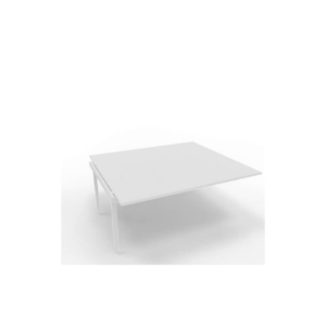 Postazione aggiuntiva bench piano Bianco 180x160xh.75 cm gamba a ponte in acciaio Bianco Practika P3 - ECBIC18-BA-I