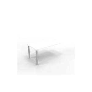 Dattilo scrivania sospeso piano Bianco 100x60xh.75 cm gamba sezione quadrata in acciaio Argento Practika ECDM100-BA-A