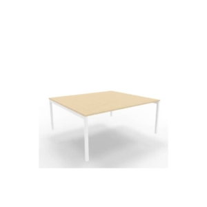 Bench piano Rovere 180x160xh.75 cm gamba a ponte in acciaio Bianco linea Practika P3 Quadrifoglio - ECBEC18-RK-I