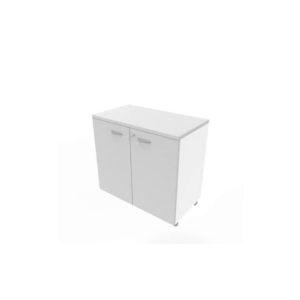 Armadio basso altezza scrivania ante Grigio scocca Bianca 80x45xh.73 cm Practika Quadrifoglio - ECEB80B-GR-BA-GR