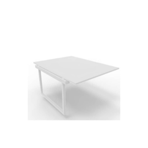 Postazione aggiuntiva bench piano Bianco 120x160xh.75 cm gamba ad anello in acciaio Bianco Practika P2 ECBIA12-BA-I