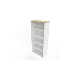 Armadio a giorno alto finitura Rovere scocca Bianca 90x45xh.200 cm linea Practika Quadrifoglio - ECES90G-RK-BA